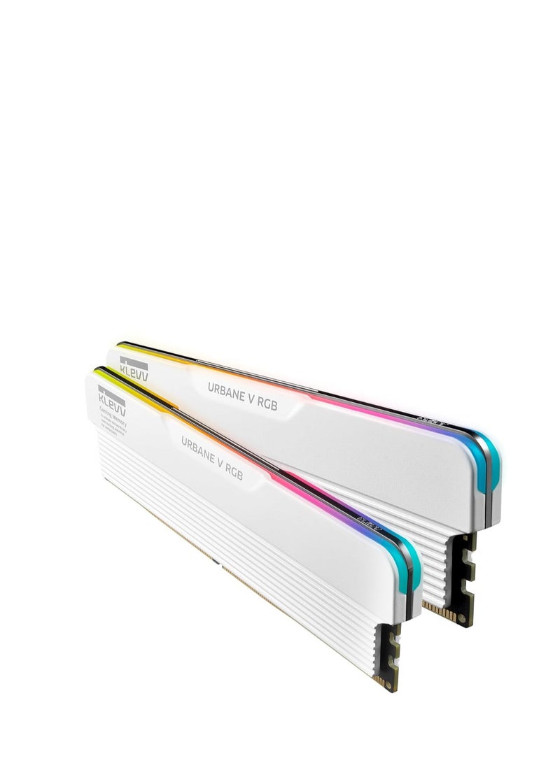 KLEVV Urbane V RGB DDR5 32GB (2x16GB) 6000MHz CL30 A-DIE 1.35V Gaming Desktop Ram Memory SK Hynix Chip XMP 3.0 / AMD Expo Ready (KD5AGUA80-60A300M) - Image 1